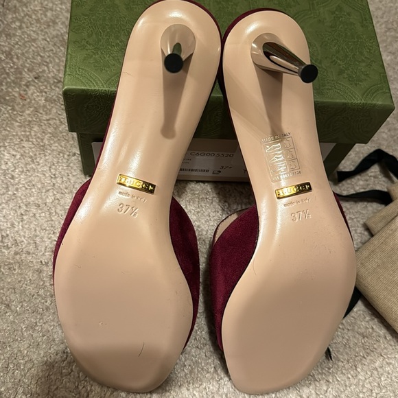 GUUCI blonde 70mm interlocking G mules - Picture 5 of 6